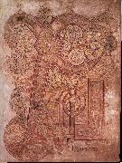 unknow artist Chi-Rho page from the Book of Kells oil on canvas